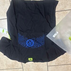 Supervision Black T-Shirt with Blue Graphic